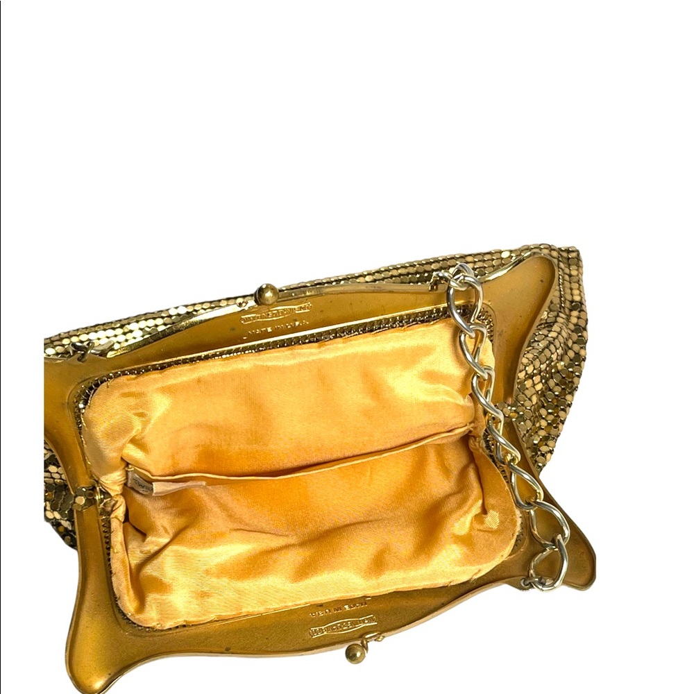 Vintage 1950s gold metal mesh chain mail Whiting & Davis wristlet evenin… - Picture 6 of 9
